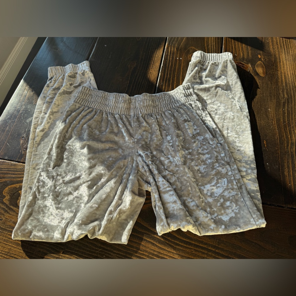Victoria's Secret Light Gray Velvet Lounge Pants